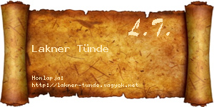 Lakner Tünde névjegykártya