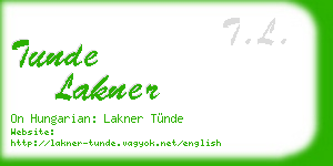 tunde lakner business card
